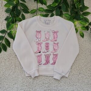 Little Girl Cowgirl Boots Sweater (Size (7) S)